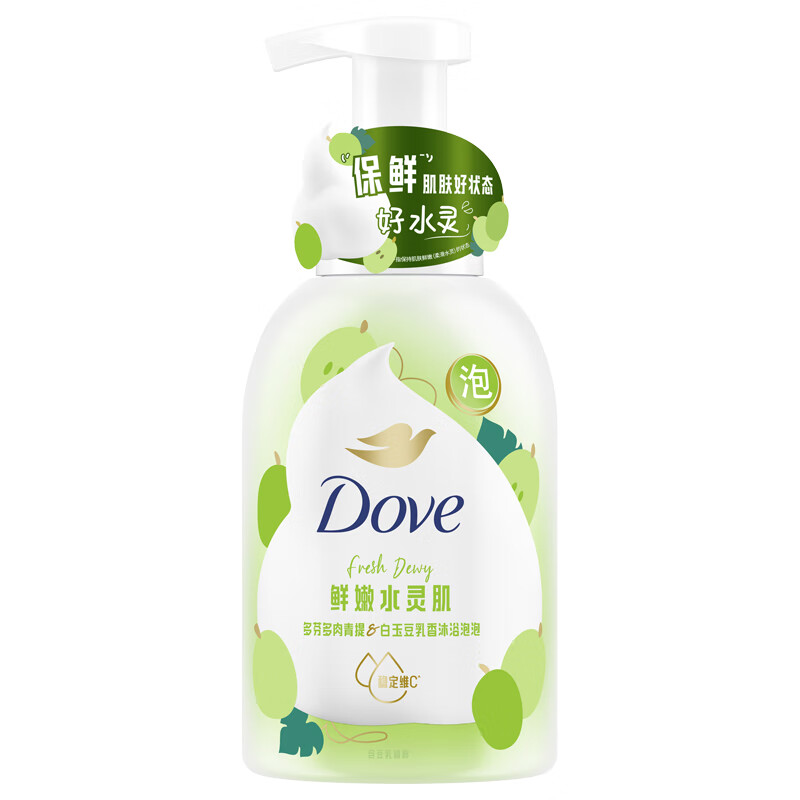 多芬 多肉青提白玉豆乳香沐浴泡泡400g/瓶